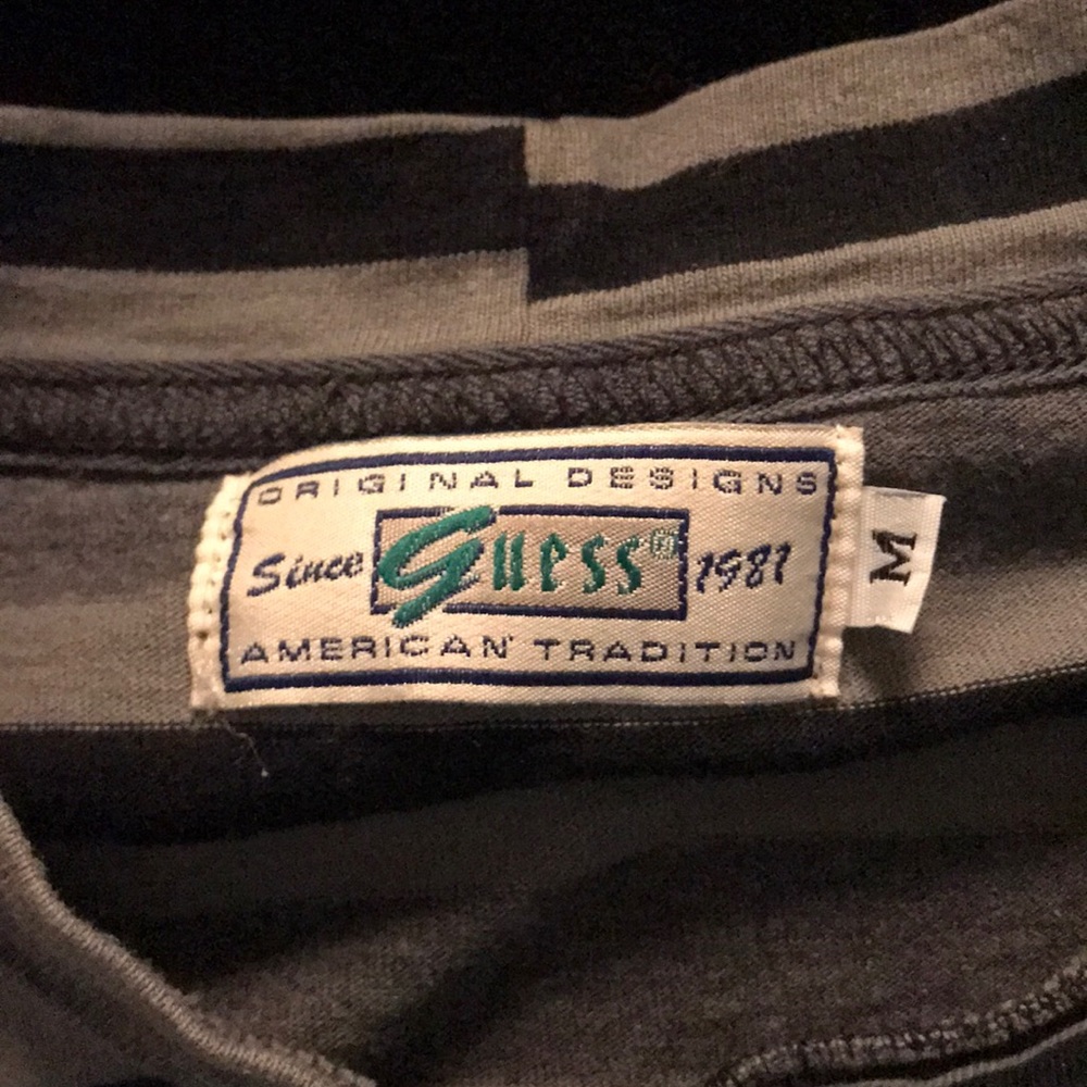 80’s vintage Guess jeans USA striped L/s - Picture 3 of 3